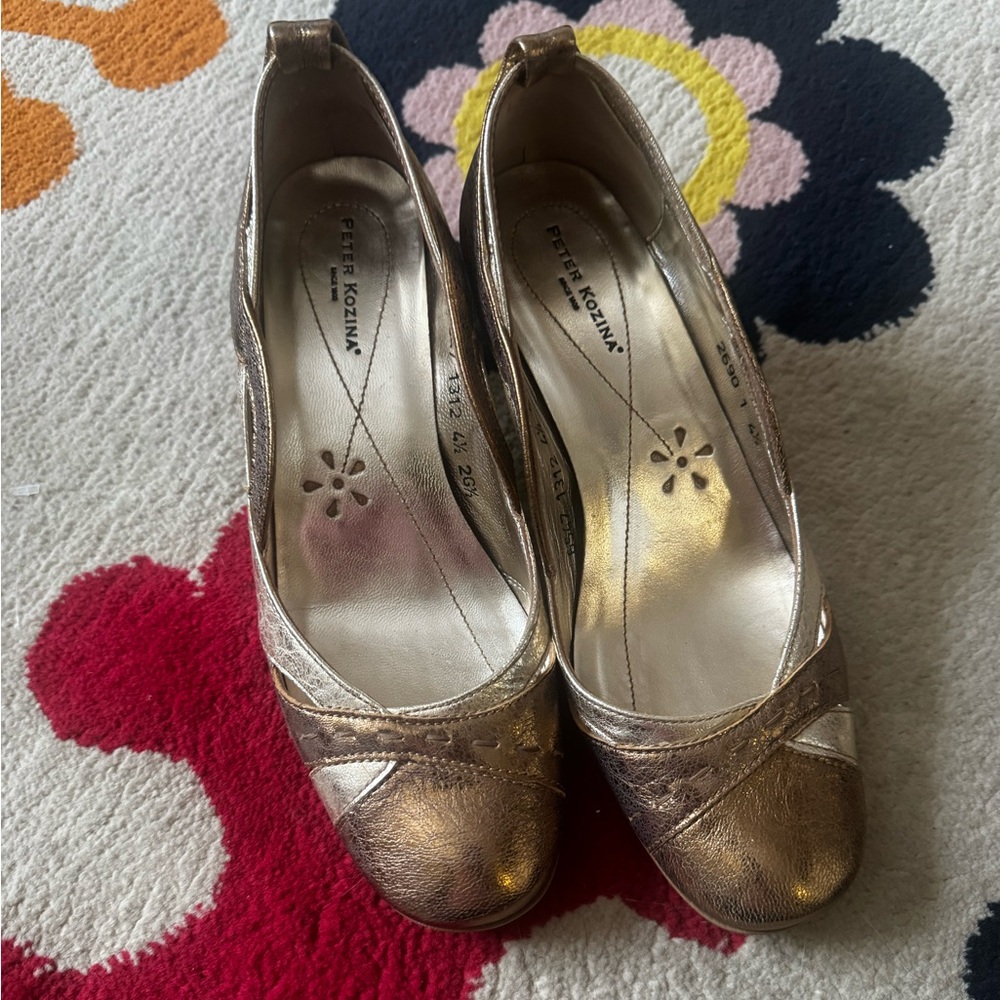 Peter Kozina Gold Women's Heels